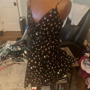SHEIN Black Dress with Floral Accents